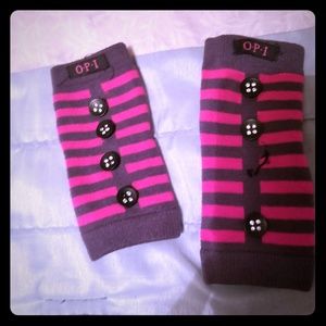 Button Bling Striped Yoga Socks